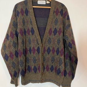 Ottim Mens Sweater Plaid Size Medium